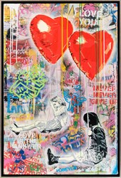 Love Is in The Air by Mr. Brainwash - Original on Canvas sized 28x42 inches. Available from Whitewall Galleries